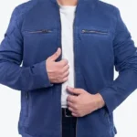 Andrew Classic Blue Suede Jacket - Rare Jackets