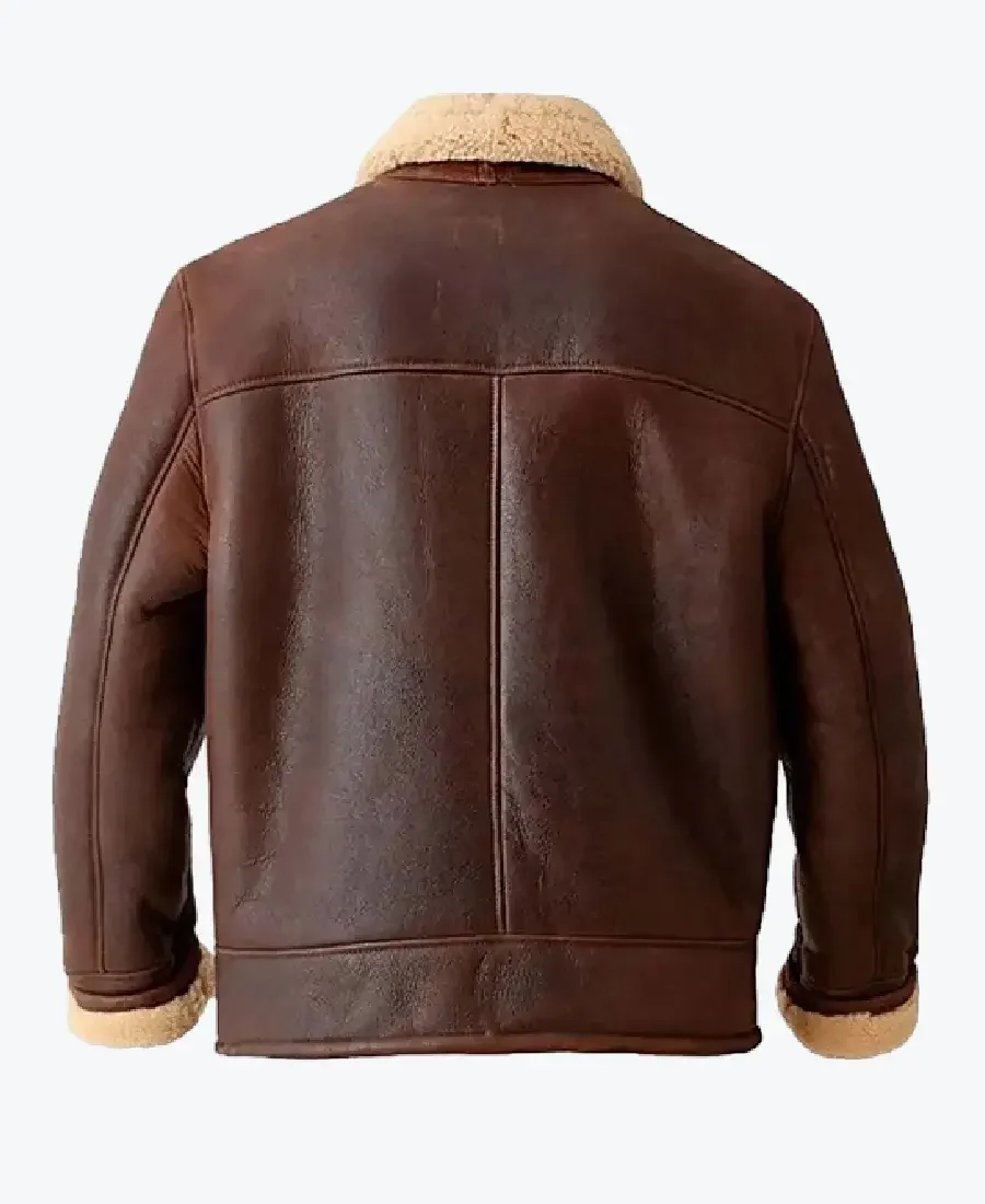 Andrews Men’s Brown Bomber Leather Jacket Back - Rare Jackets
