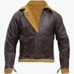 Bart B-3 Shearling Brown Leather Aviator Jacket Rare Jacket