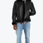 Black Bernard RAF Aviator Jacket Front Rare Jacket