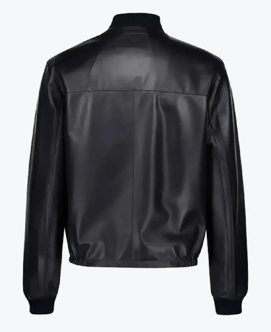 Blade Black Leather Bomber Jacket Back - Rare Jackets