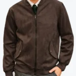 Carter Mens Dark Brown Bomber Suede Leather Jacket - Rare Jackets