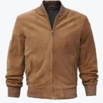 Chris Men’s Brown Bomber Suede Jacket - Rare Jackets