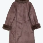 Faux Fur Brown Afghan Long Coat back - Rare Jackets