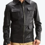 Jack Men’s Black M-65 Field Leather Jacket Rare Jacket