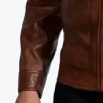 John Wick Keanu Reeves Brown Leather Jacket Sleeves