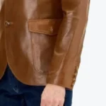 Lambskin Safari Brown Leather Jacket Sleeves Rare Jacket