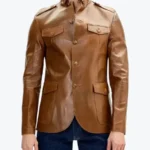 Lambskin Safari Brown Leather Jacketz Rare Jacket