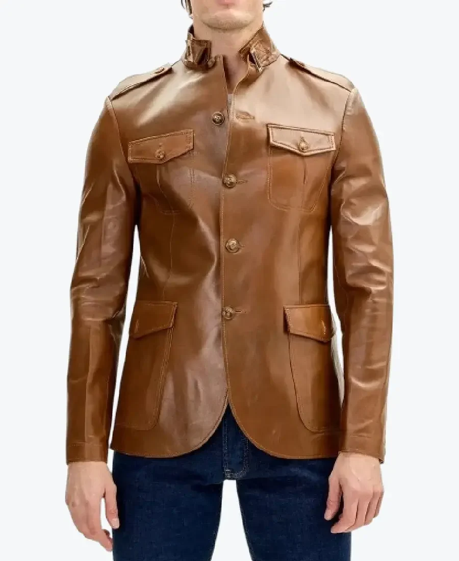 Lambskin Safari Brown Leather Jacketz Rare Jacket