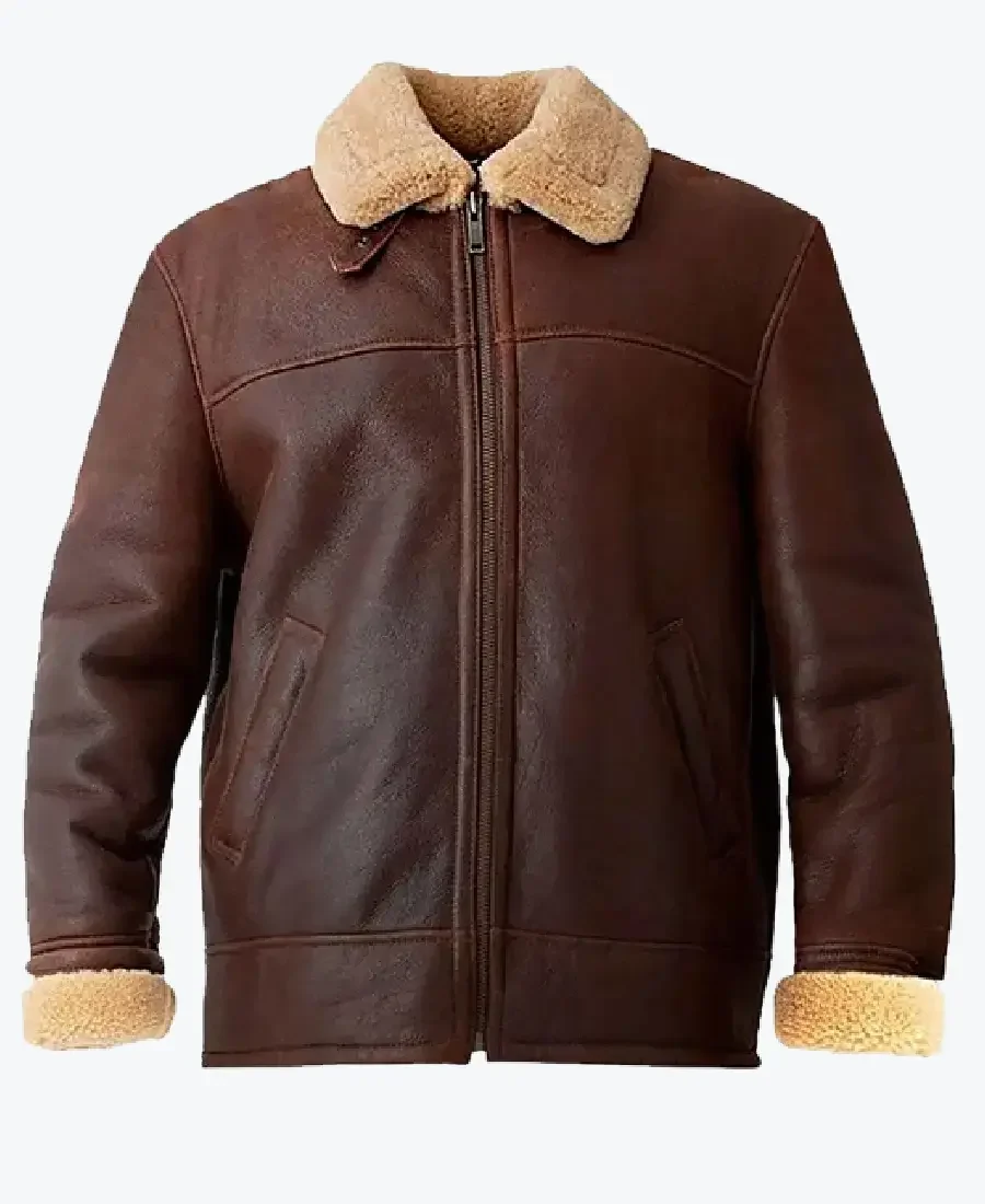 Shop The Andrews Men’s Brown Bomber Leather Jacket - Rare Jackets