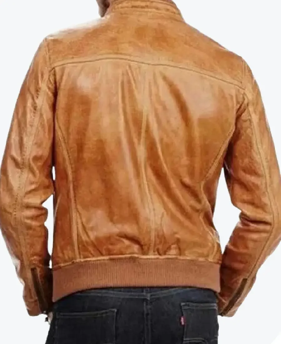 Shop The Arrow Colin Donnell Tan Brown Leather Jacket