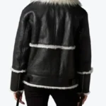 Shop The Aviator Black And White Shearling Jacket Rare Jacket