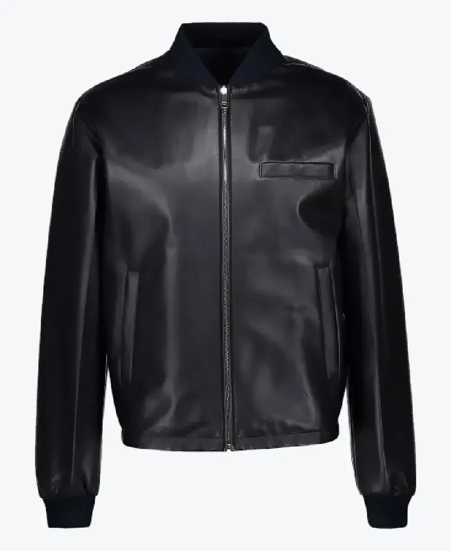 Shop The Blade Black Leather Bomber Jacket - Rare Jackets