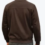 Shop The Carter Mens Dark Brown Bomber Suede Leather Jacket - Rare Jackets