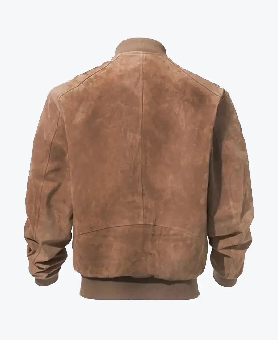 Shop The Donald Men’s Brown MA-1 Bomber Suede Jacket - Rare Jackets