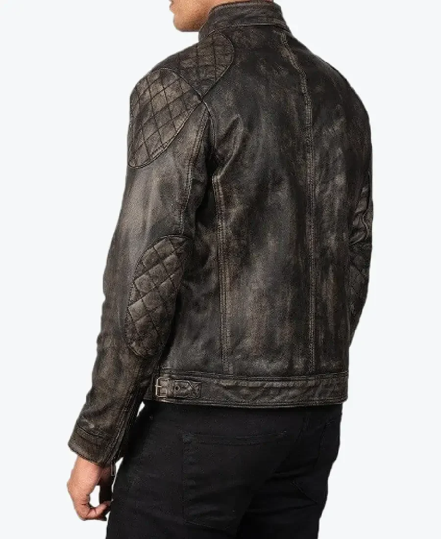 Shop The Men's Distressed Brown Leather Jacket Rare Jacket