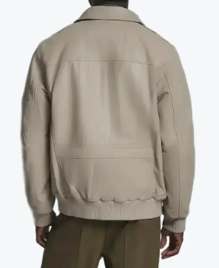 Shop The Men's Chris Beige Leather Jacket - Rare Jackets