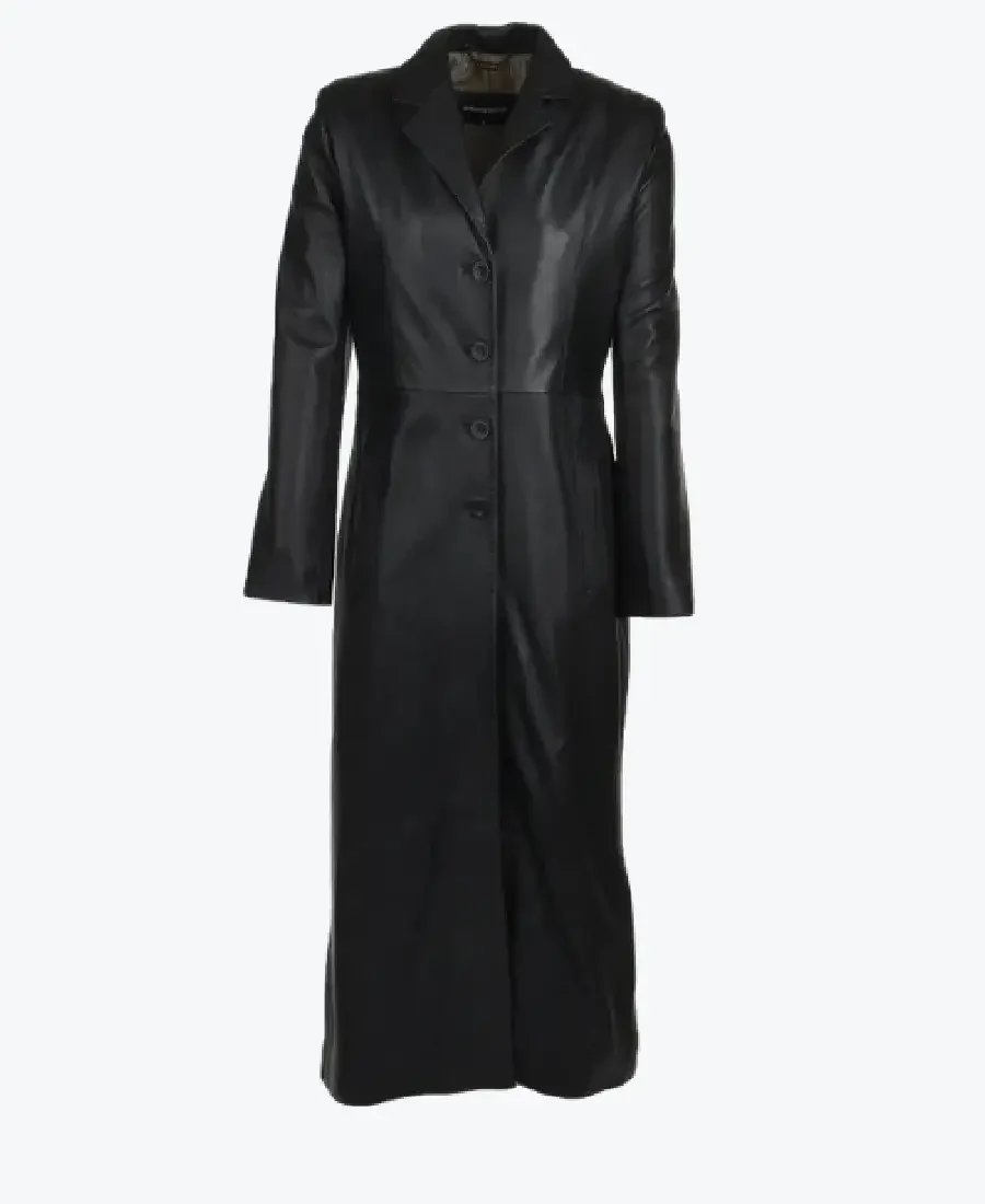 Shop The Women Slim Long Black Trench Coat - Rare Jackets