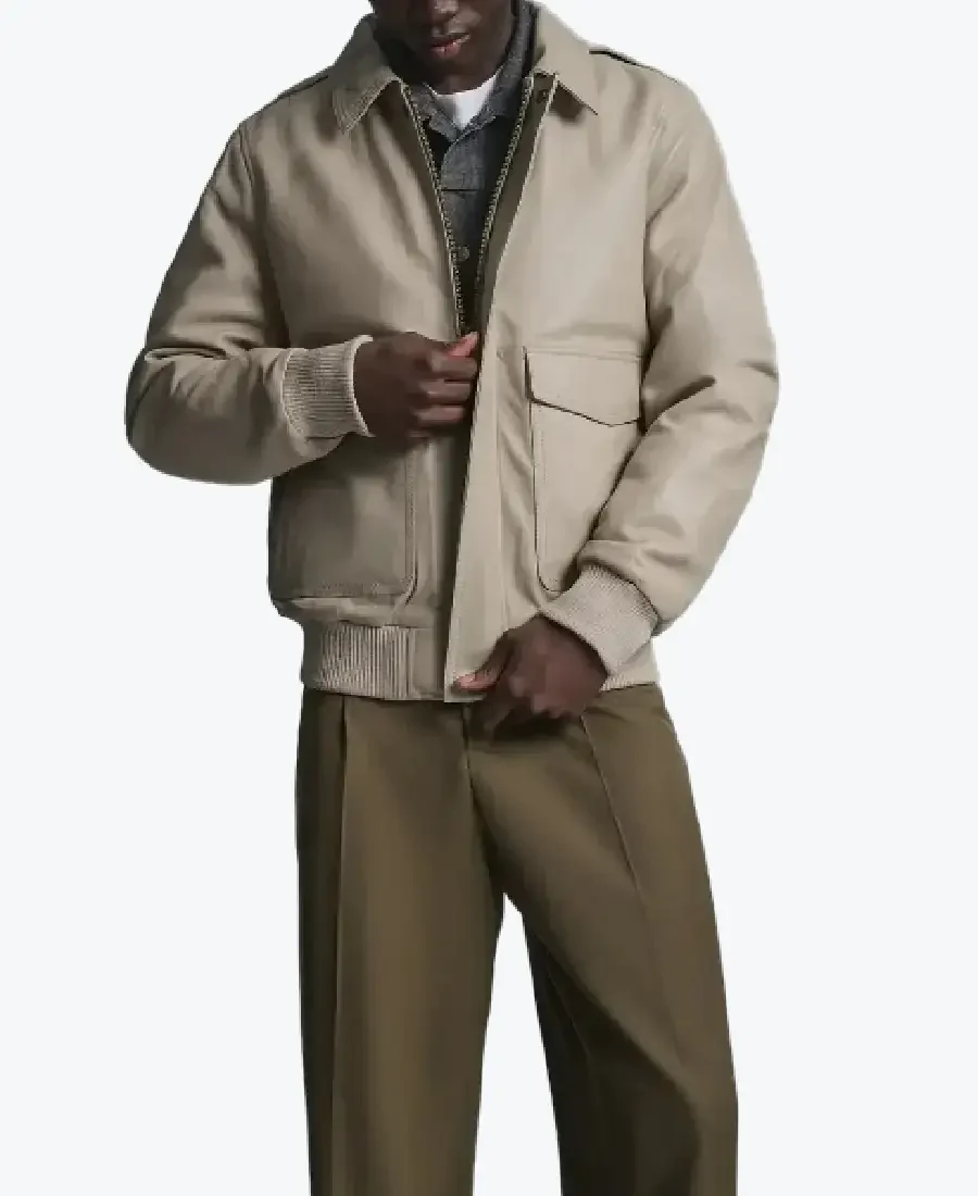 Men's Chris Beige Leather Jacket - Rare Jackets