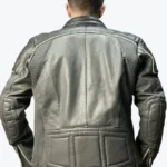 Shop The 90s Vintage Grunge Distressed Grey Biker Leather Jackets Rare Jacket
