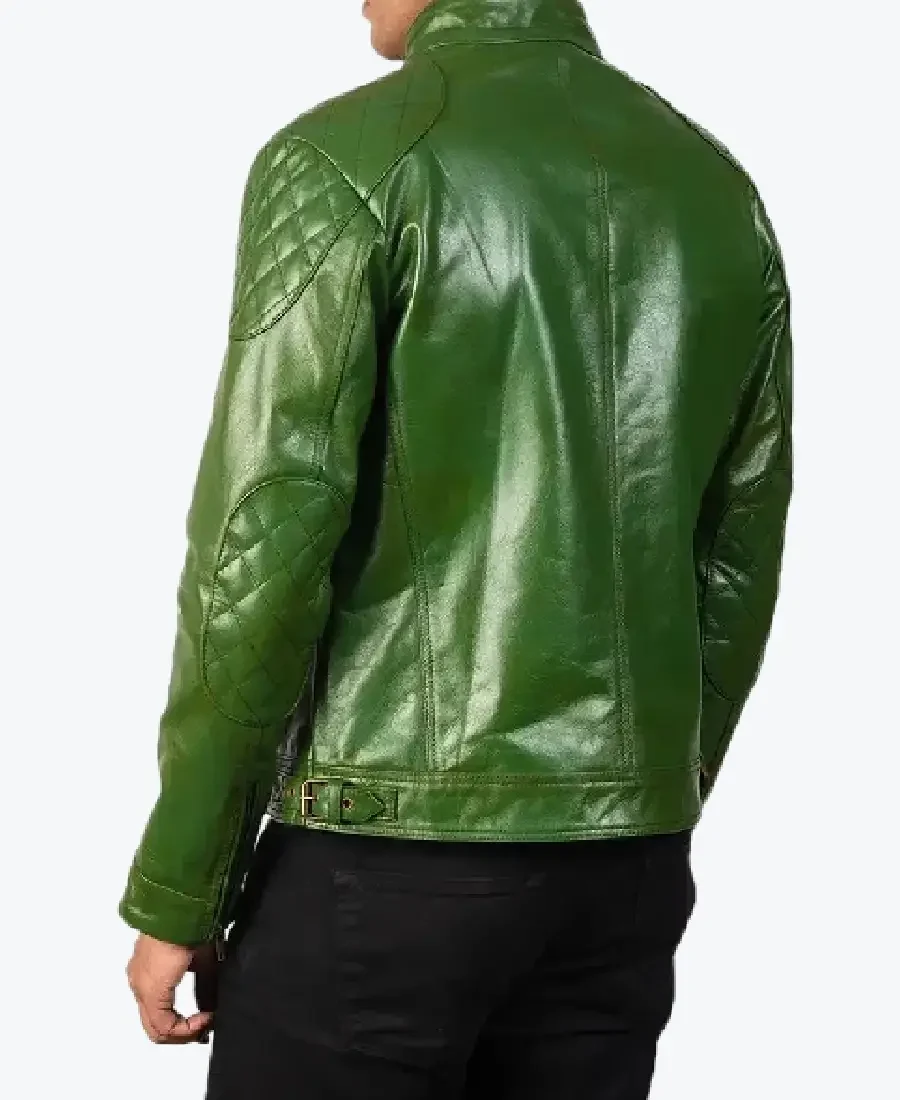 Shop THe Men's Green Leather Jacket - Rare Jackets